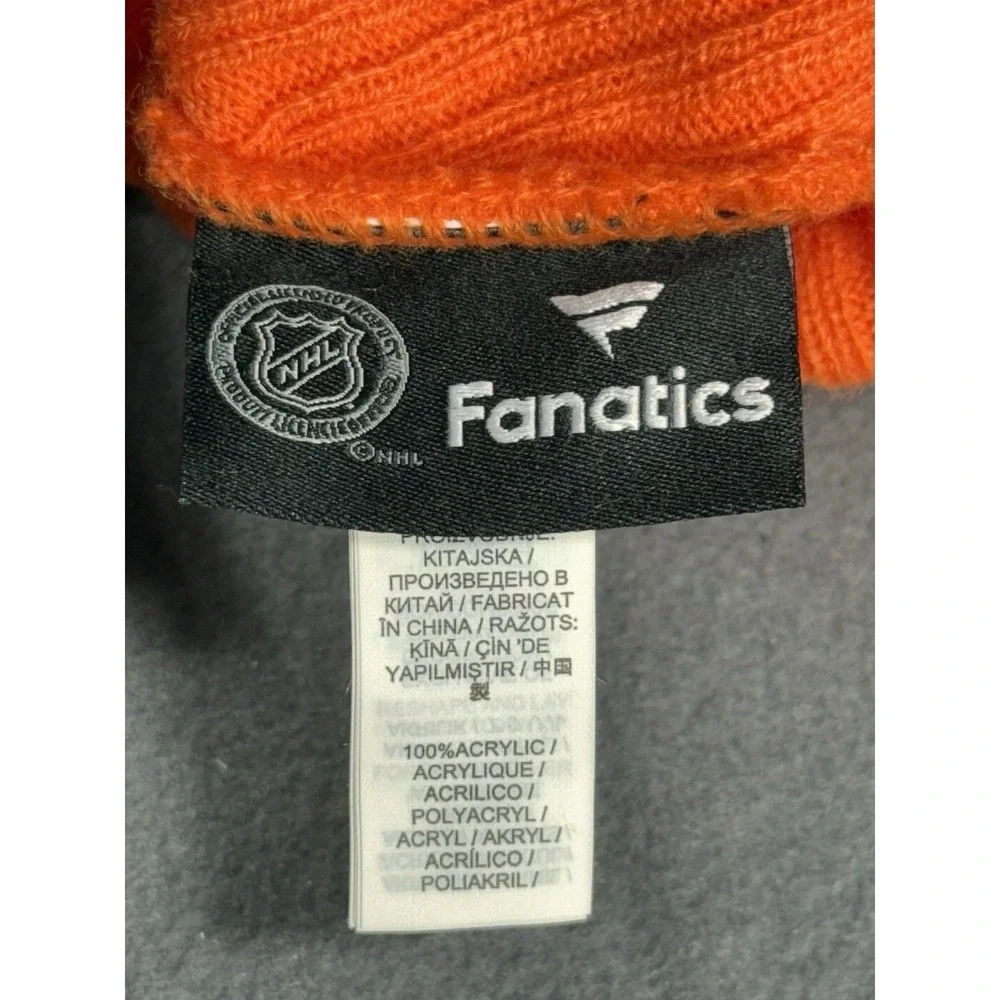 Fanatics Hockey Philadelphia Flyers NHL Cuffed Knit Beanie Orange Stocking Hat‎